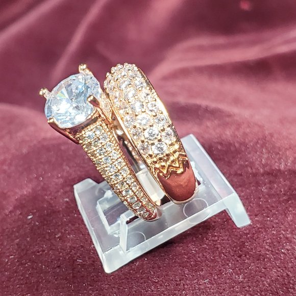 Janice Pave Wedding Band with AAA CZ Diamonds - Picture 7 of 16